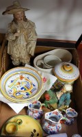 Lot 72 - A box of miscellaneous chinaware, to include;...