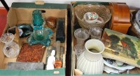 Lot 75 - Two boxes of miscellaneous items, to include;...