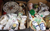 Lot 77 - Two boxes of miscellaneous chinaware, to...