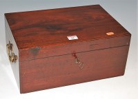 Lot 84 - A 19th century mahogany writing box, of...