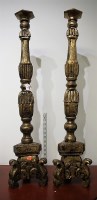 Lot 85 - A pair of large modern giltwood and painted...
