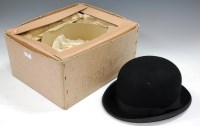Lot 93 - An early 20th century brushed felt bowler hat,...