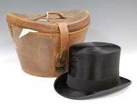 Lot 104 - An Edwardian brushed velvet top-hat, bearing...