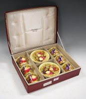 Lot 107 - An Aynlsey Orchard Gold six-piece coffee...