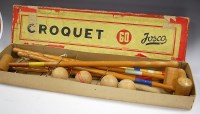 Lot 114 - A boxed Josco childs croquet set