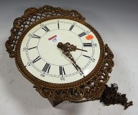 Lot 128 - A 19th century French comtoise clock, the...