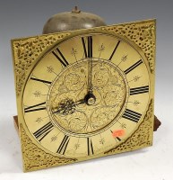 Lot 130 - An early 18th century longcase clock movement,...