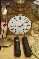 Lot 133 - A 19th century French brass comtoise clock,...