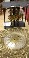 Lot 136 - A 19th century French brass comtoise clock...
