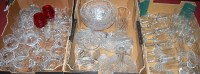 Lot 155 - Three boxes of miscellaneous glassware, to...