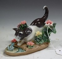Lot 163 - A Lladro porcelain figure 'Kitty Confrontation'...
