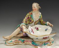 Lot 186 - A late 19th century Meissen porcelain table...