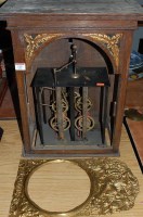 Lot 125 - A 19th century French comtoise clock movement;...