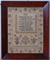 Lot 1341 - A William IV hymn and picture sampler entitled...