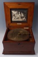 Lot 1320 - A late 19th century German walnut cased and...