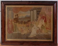 Lot 1333 - A pair of 19th century silkwork pictures, one...