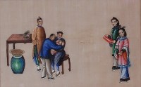 Lot 1387 - 19th century Chinese school - Set of four...