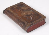 Lot 1409 - A Japanese Meiji period patinated copper vesta...