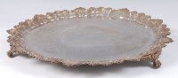 Lot 1210 - A George IV heavy silver salver, having a...