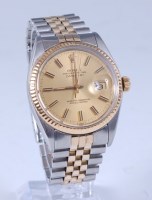 Lot 1284 - A gents stainless steel and 18ct gold Rolex...