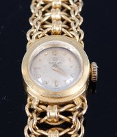 Lot 1299 - A ladies 18ct gold Omega bracelet watch,...