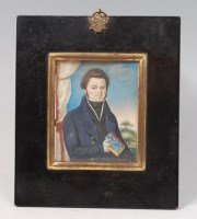 Lot 1363 - 19th century school - Half-length portrait of...