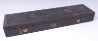 Lot 1368 - A Victorian black leather scroll dispatch box,...