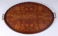 Lot 1371 - A 19th century mahogany and floral satinwood...