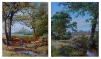 Lot 1434 - Hilton Lark Pratt (1838-1875) - Pair; Rural...