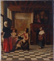 Lot 1453 - After Pieter de Hooch (1629-1684) - Interior...