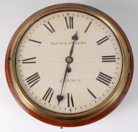 Lot 1532 - A Victorian mahogany circular dial wall clock,...