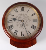 Lot 1534 - A Victorian mahogany cased circular dial wall...