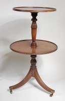 Lot 1542 - A Regency mahogany pedestal dumb-waiter,...