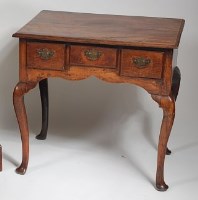 Lot 1546 - An 18th century walnut topped and fruitwood...