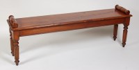 Lot 1563 - A Victorian style elm window seat, having...