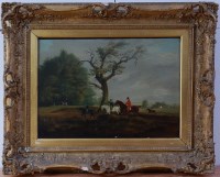 Lot 1432 - 19th century English school - Huntsmen on...