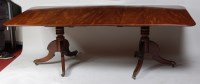 Lot 1586 - A Regency mahogany twin pedestal dining table,...