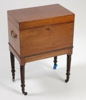 Lot 1605 - A Regency mahogany wine cooler, of square...