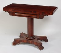 Lot 1619 - A William IV rosewood pedestal card table, the...