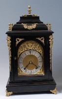 Lot 1522 - A Victorian ebonised cased bracket clock, in...