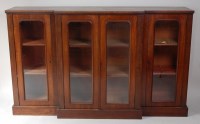 Lot 1598 - A Victorian mahogany breakfront bookcase by H...