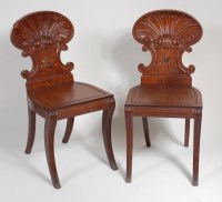 Lot 1611 - A pair of early 19th century mahogany hall...