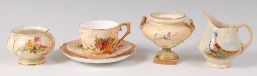 Lot 1164 - Royal Worcester porcelain wares, comprising;...