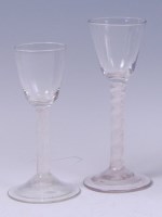 Lot 1174 - An 18th century English liqueur glass, having...