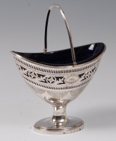 Lot 1202 - A George III silver sweetmeat basket, of...