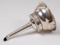 Lot 1204 - A George III silver two-piece wine funnel, of...