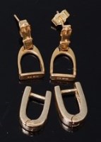 Lot 2021 - A pair of Harriet Glen 9ct gold ear pendants,...