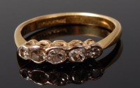 Lot 2061 - An 18ct gold and platinum diamond five stone...