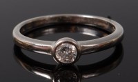 Lot 2062 - A platinum diamond solitaire ring, the...