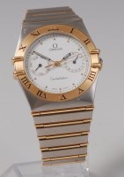 Lot 2103 - A gents Omega stainless steel and 18ct gold...